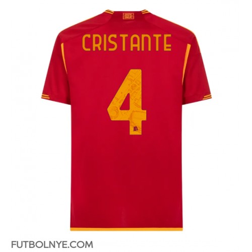 Camiseta AS Roma Bryan Cristante #4 Primera Equipación 2023-24 manga corta